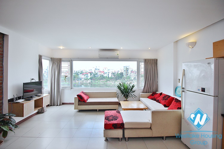 Lake view 02 bedrooms apartment in Au Co st, Tay Ho, Hanoi 